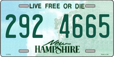 NH license plate 2924665