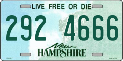 NH license plate 2924666