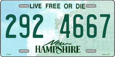 NH license plate 2924667