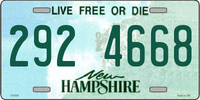 NH license plate 2924668