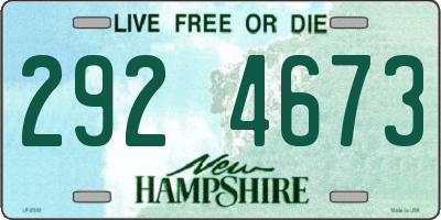 NH license plate 2924673