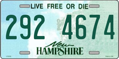 NH license plate 2924674
