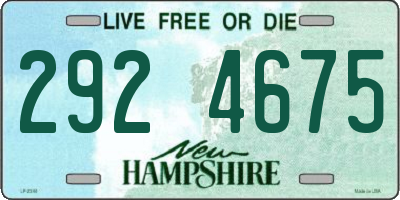 NH license plate 2924675