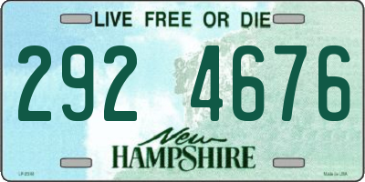 NH license plate 2924676