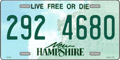 NH license plate 2924680