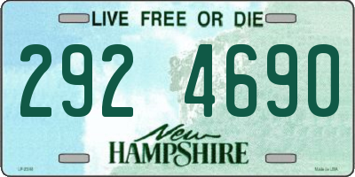 NH license plate 2924690