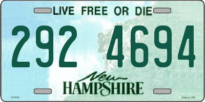 NH license plate 2924694