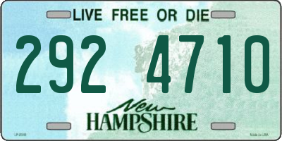 NH license plate 2924710