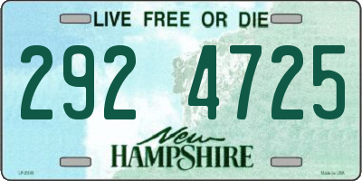 NH license plate 2924725