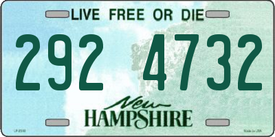 NH license plate 2924732