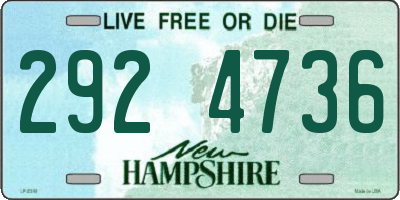 NH license plate 2924736