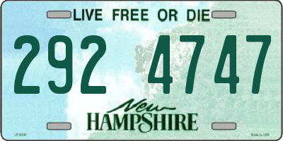 NH license plate 2924747