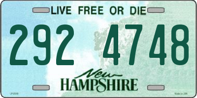 NH license plate 2924748
