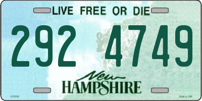 NH license plate 2924749