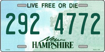 NH license plate 2924772
