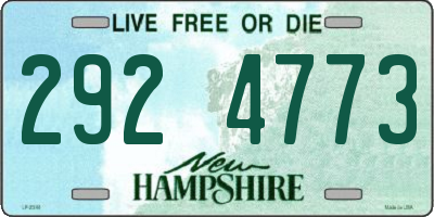 NH license plate 2924773