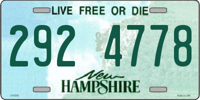 NH license plate 2924778