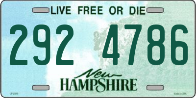 NH license plate 2924786