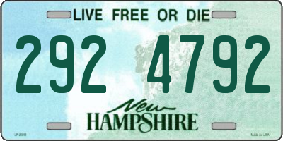 NH license plate 2924792