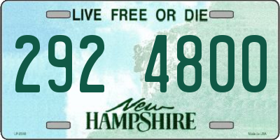 NH license plate 2924800