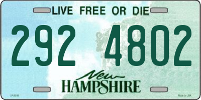 NH license plate 2924802
