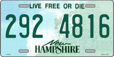 NH license plate 2924816