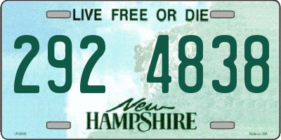 NH license plate 2924838