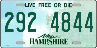 NH license plate 2924844