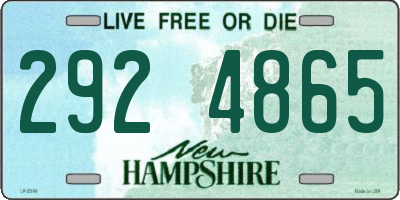 NH license plate 2924865