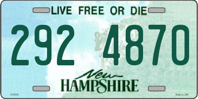 NH license plate 2924870