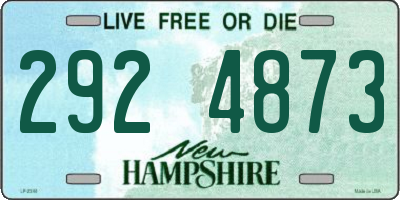 NH license plate 2924873