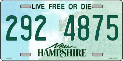 NH license plate 2924875