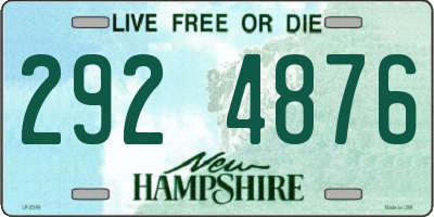 NH license plate 2924876