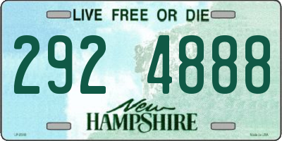 NH license plate 2924888