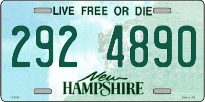 NH license plate 2924890
