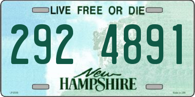 NH license plate 2924891