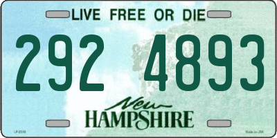 NH license plate 2924893
