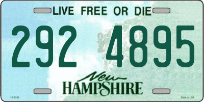 NH license plate 2924895
