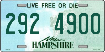 NH license plate 2924900