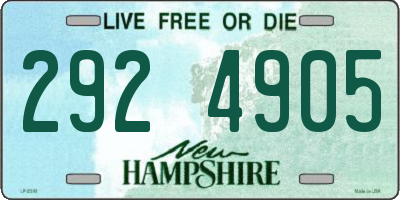NH license plate 2924905