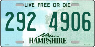 NH license plate 2924906