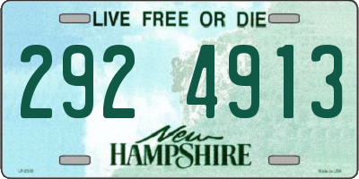 NH license plate 2924913