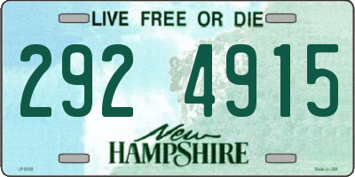 NH license plate 2924915
