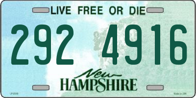 NH license plate 2924916