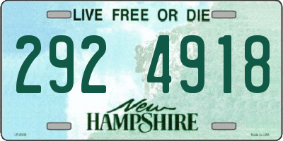NH license plate 2924918