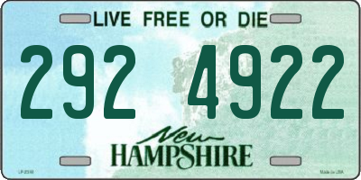 NH license plate 2924922