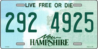 NH license plate 2924925