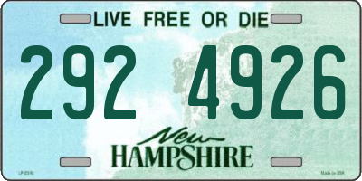 NH license plate 2924926