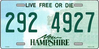 NH license plate 2924927
