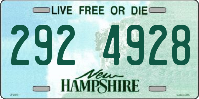 NH license plate 2924928